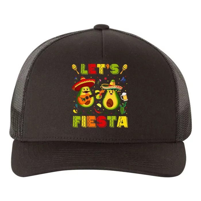 LetS Fiesta Avocado And Tacos Cinco De Mayo Yupoong Adult 5-Panel Trucker Hat