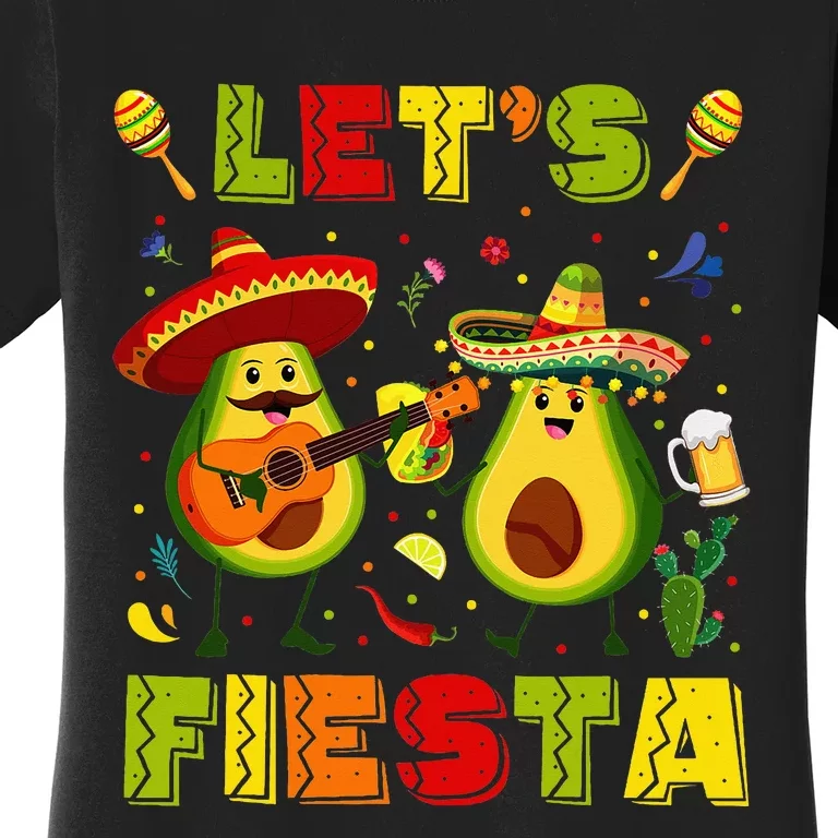 LetS Fiesta Avocado And Tacos Cinco De Mayo Women's T-Shirt