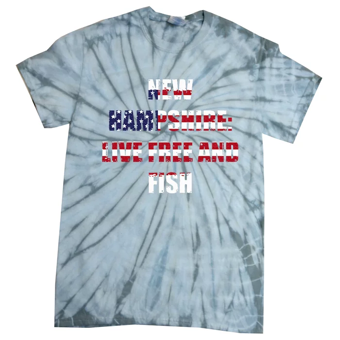 Live Free And Fish Tie-Dye T-Shirt