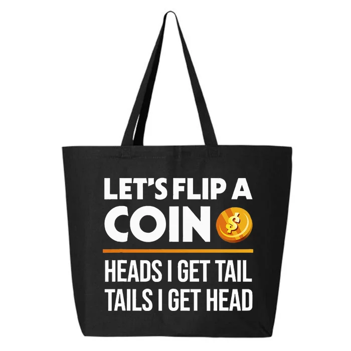 Let's Flip A Coin Funny Dirty Joke dad 25L Jumbo Tote