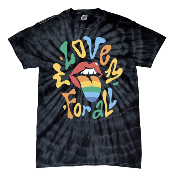 Love For All Pride Tongue Tie-Dye T-Shirt