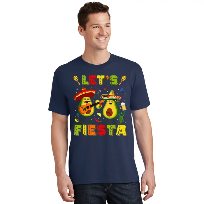 LetS Fiesta Avocado And Tacos Cinco De Mayo T-Shirt