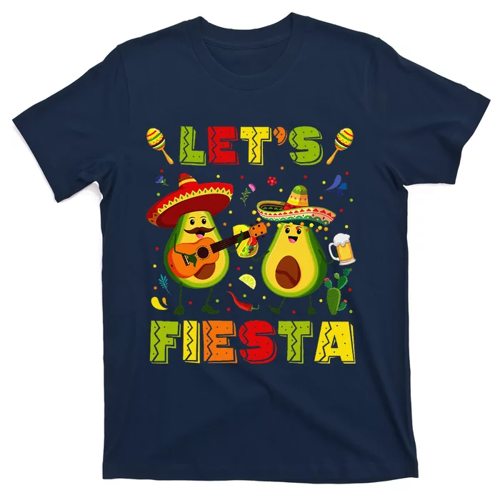 LetS Fiesta Avocado And Tacos Cinco De Mayo T-Shirt