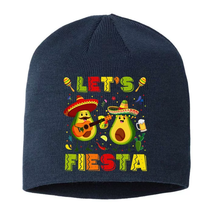 LetS Fiesta Avocado And Tacos Cinco De Mayo 8 1/2in Sustainable Knit Beanie