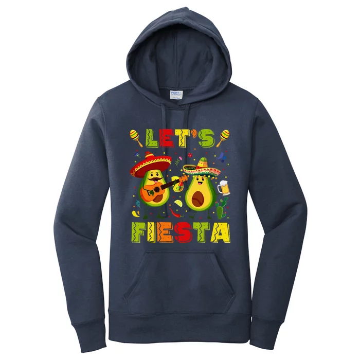 LetS Fiesta Avocado And Tacos Cinco De Mayo Women's Pullover Hoodie