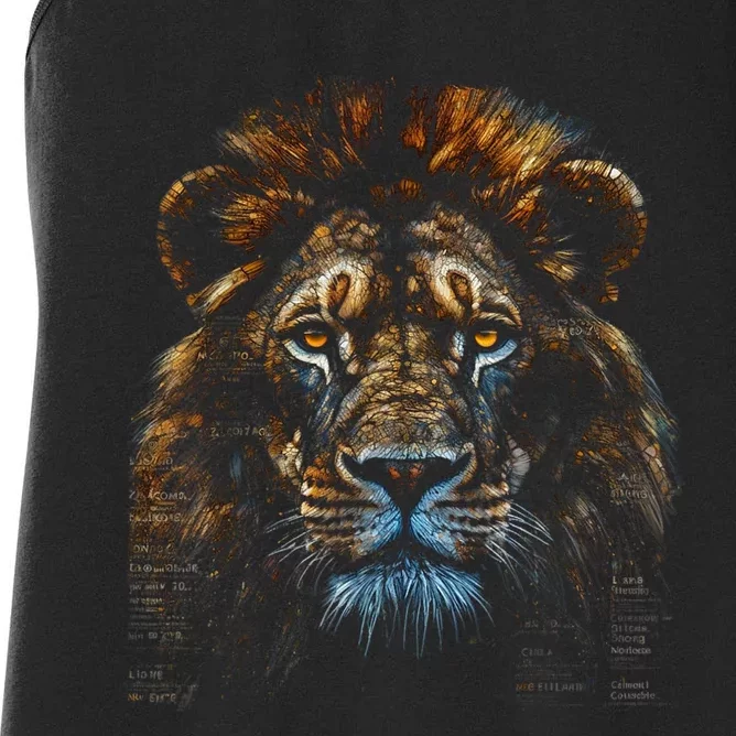 Lion Fantasy Art Animal Lion Women's Racerback Tank