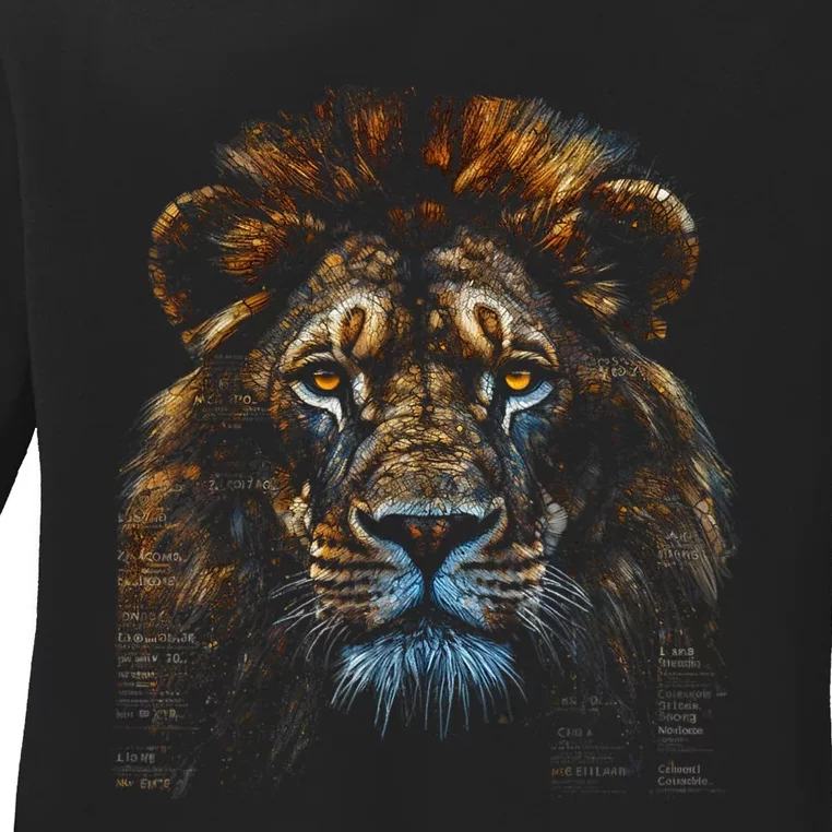 Lion Fantasy Art Animal Lion Ladies Long Sleeve Shirt