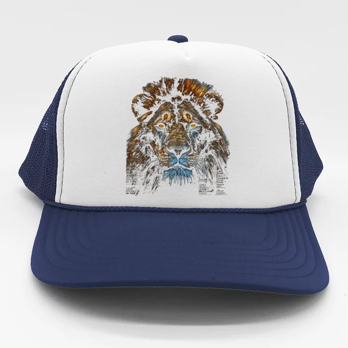 Lion Fantasy Art Animal Lion Trucker Hat