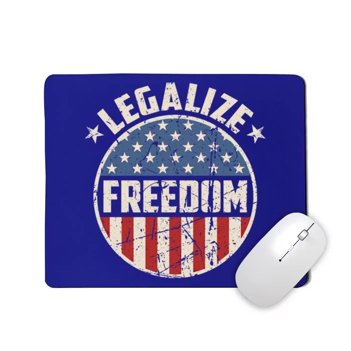 Legalize Freedom American Patriotic America Retro Us Flag Gift Mousepad