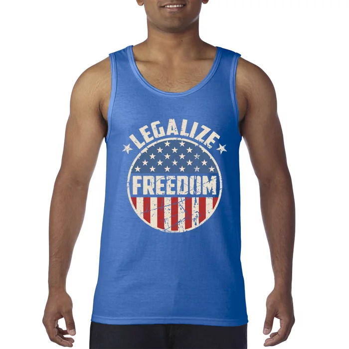 Legalize Freedom American Patriotic America Retro Us Flag Gift Tank Top