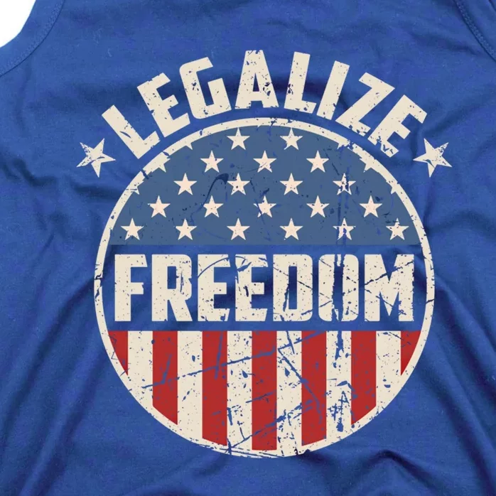 Legalize Freedom American Patriotic America Retro Us Flag Gift Tank Top