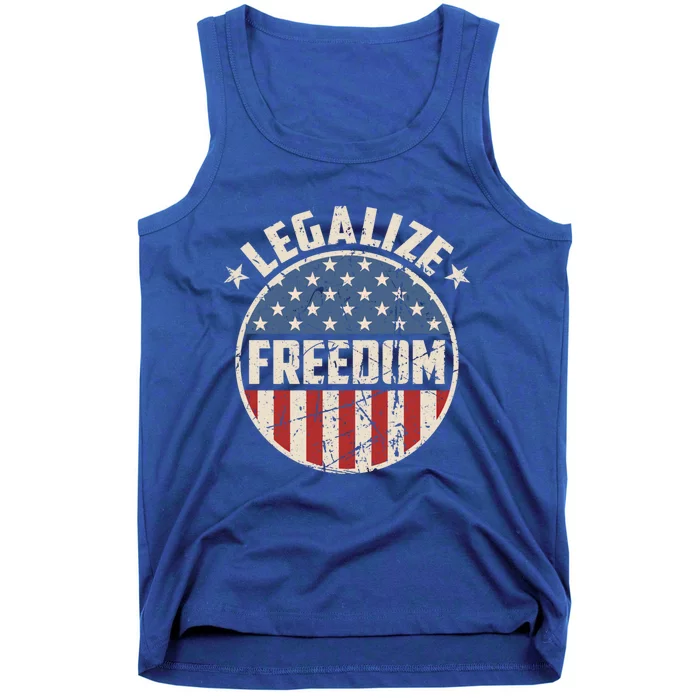 Legalize Freedom American Patriotic America Retro Us Flag Gift Tank Top