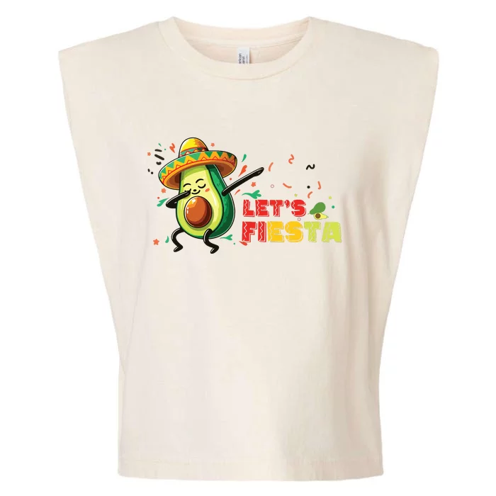 Lets Fiesta Avocado Dabbing Cinco De Mayo Women Garment-Dyed Women's Muscle Tee