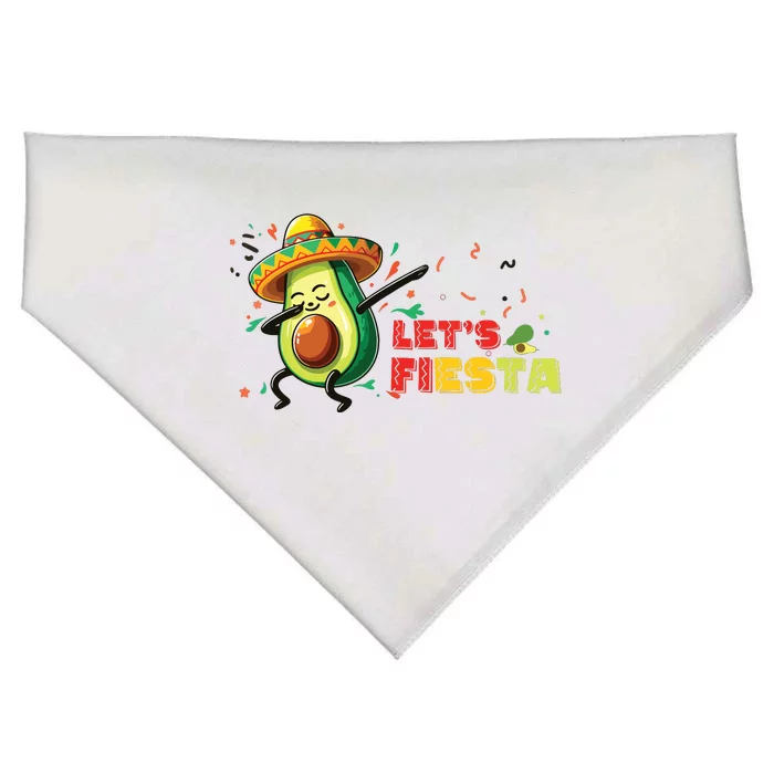 Lets Fiesta Avocado Dabbing Cinco De Mayo Women USA-Made Doggie Bandana