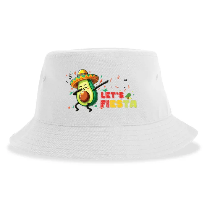 Lets Fiesta Avocado Dabbing Cinco De Mayo Women Sustainable Bucket Hat