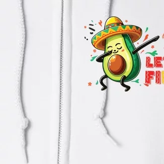 Lets Fiesta Avocado Dabbing Cinco De Mayo Women Full Zip Hoodie