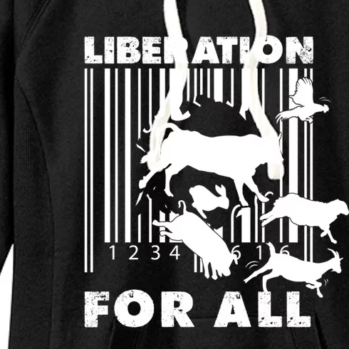 Liberation For All Animal Ware Animal Rights Gift Women's Fleece Hoodie