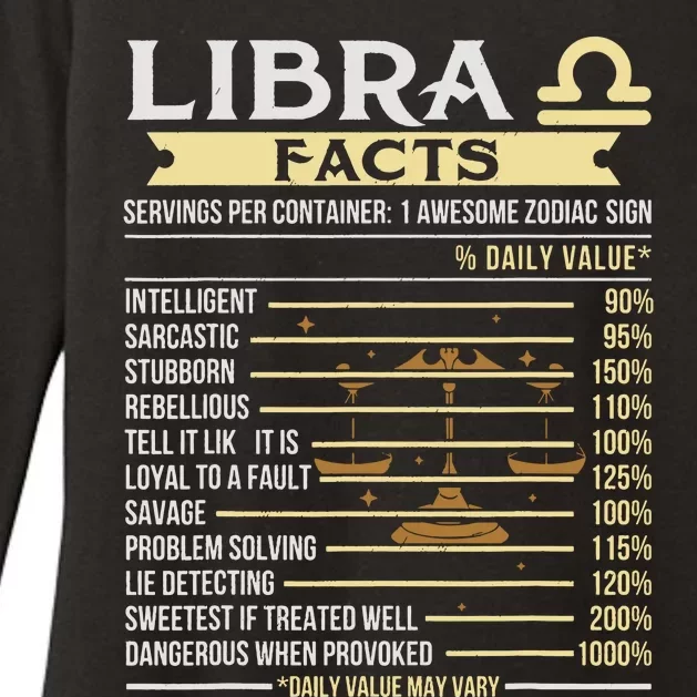 Libra Facts Astrology Horoscope Zodiac Sign Womens CVC Long Sleeve Shirt