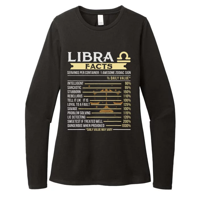 Libra Facts Astrology Horoscope Zodiac Sign Womens CVC Long Sleeve Shirt