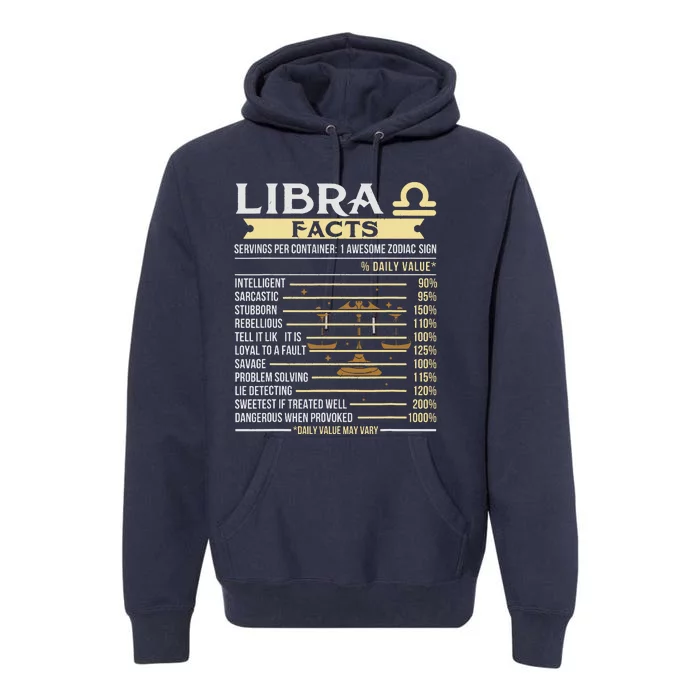 Libra Facts Astrology Horoscope Zodiac Sign Premium Hoodie