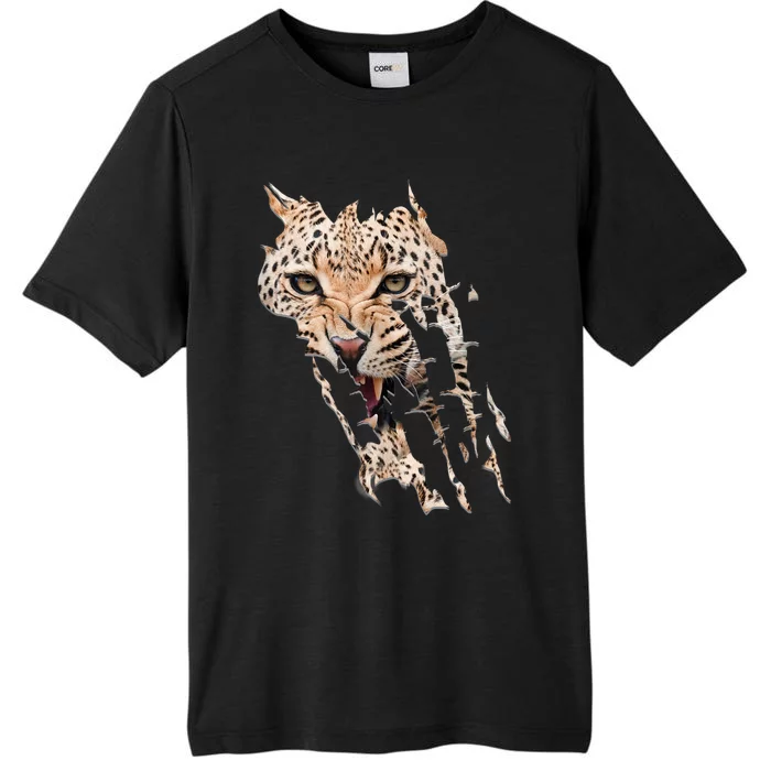 Leopard Face African Safari Wild Cat Paws Ank Op ChromaSoft Performance T-Shirt