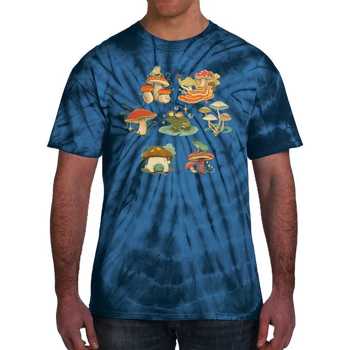 Lovely Frog And Mushroom Tie-Dye T-Shirt