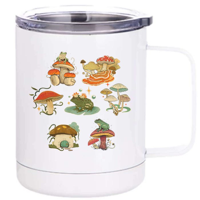 Lovely Frog And Mushroom Front & Back 12oz Stainless Steel Tumbler Cup