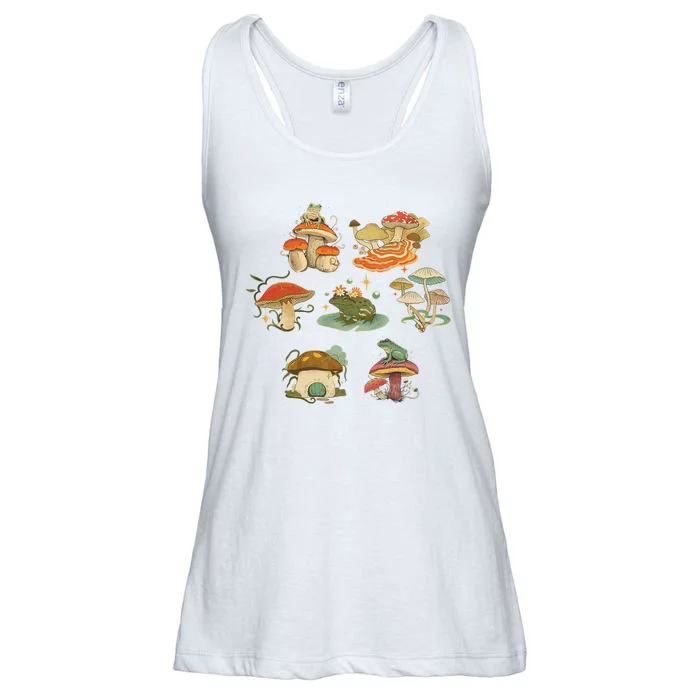 Lovely Frog And Mushroom Ladies Essential Flowy Tank