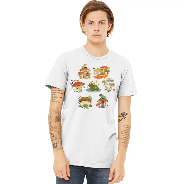 Lovely Frog And Mushroom Premium T-Shirt