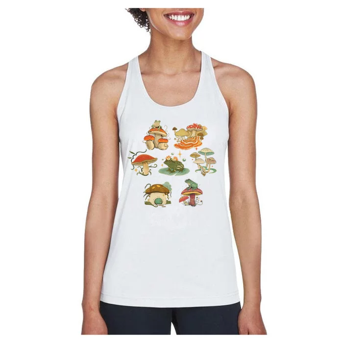 Lovely Frog And Mushroom Women's Racerback Tank