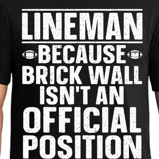 Lineman Football Art For Football Player Lineman Pajama Set