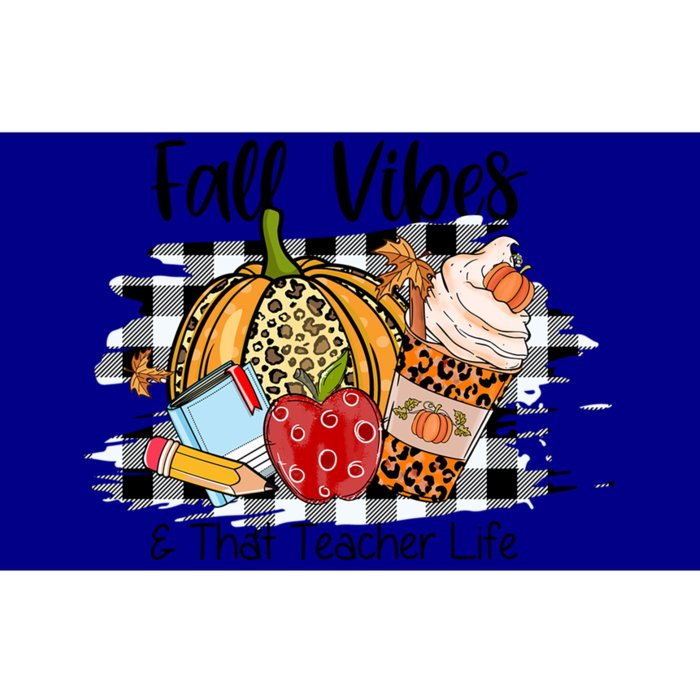 Leopard Fall Autumn Vibes Thankful Teacher Life Thanksgiving Gift Bumper Sticker