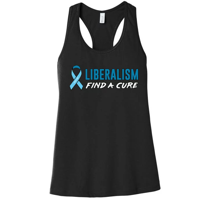 Liberalism Find a Cure Women's Racerback Tank