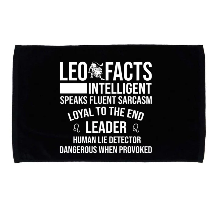 Leo Facts August Leo Zodiac Gift Microfiber Hand Towel