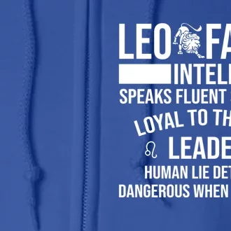 Leo Facts August Leo Zodiac Gift Full Zip Hoodie