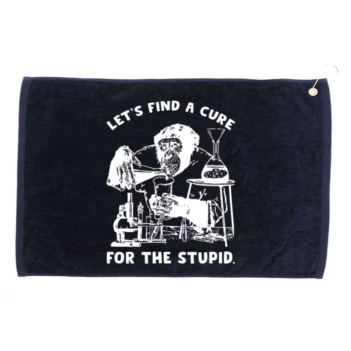 Let’S Find A Cure For The Stupid Gift Grommeted Golf Towel