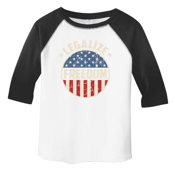 Legalize Freedom American Patriotic America Retro Us Flag Cute Gift Toddler Fine Jersey T-Shirt