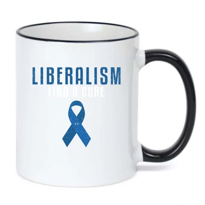 Liberalism Find A Cure Funny Conservative Political Election Meaningful Gift Black Color Changing Mug