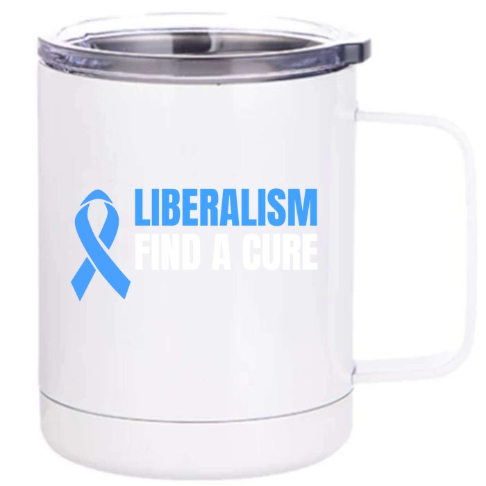 Liberalism Find A Cure Meaningful Gift Front & Back 12oz Stainless Steel Tumbler Cup