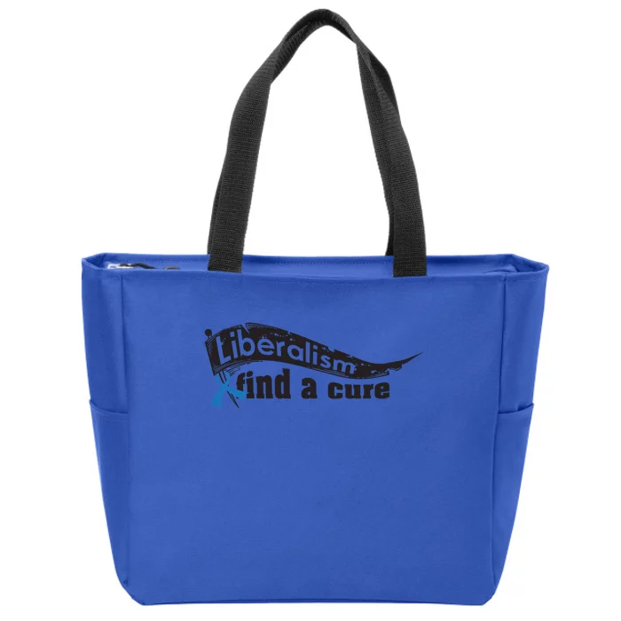 Liberalism Find A Cure Divine Progressive Gift Cute Gift Zip Tote Bag