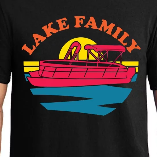 Lake Family Boating Weekend Summer Pontoon Boat Dad Mom Gift Pajama Set