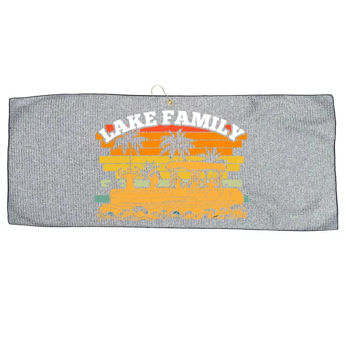 Lake Family Boating Weekend Summer Pontoon Boat Dad Mom Great Gift Large Microfiber Waffle Golf Towel