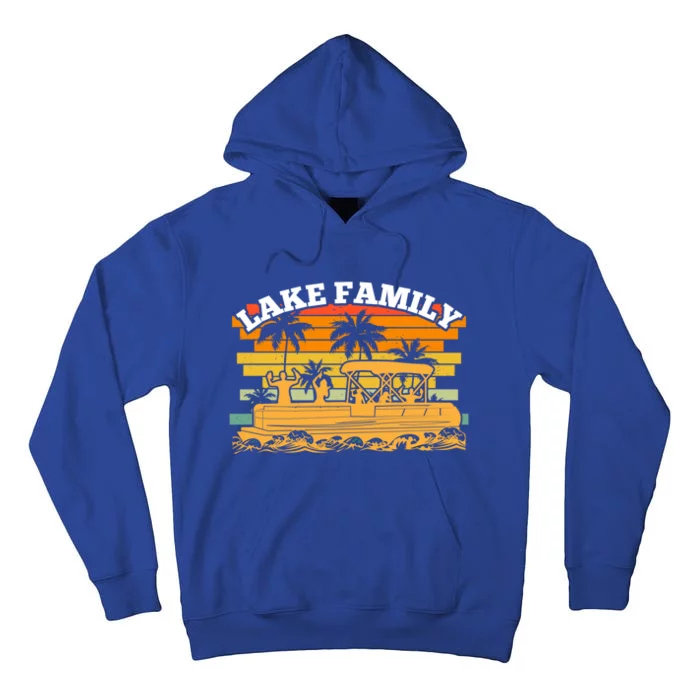 Lake Family Boating Weekend Summer Pontoon Boat Dad Mom Meaningful Gift Tall Hoodie