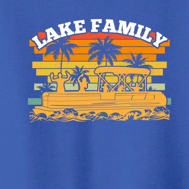 Lake Family Boating Weekend Summer Pontoon Boat Dad Mom Meaningful Gift Toddler T-Shirt