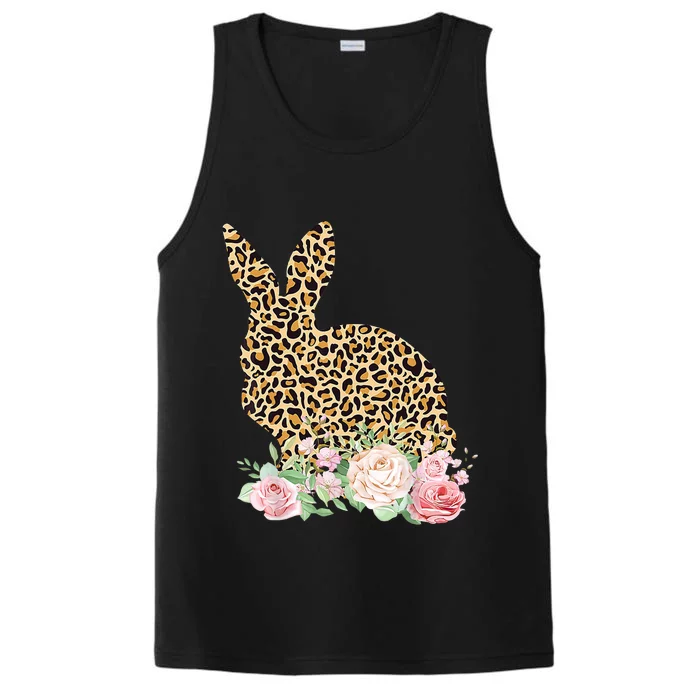 Leopard Floral Bunny Performance Tank