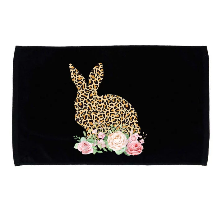 Leopard Floral Bunny Microfiber Hand Towel