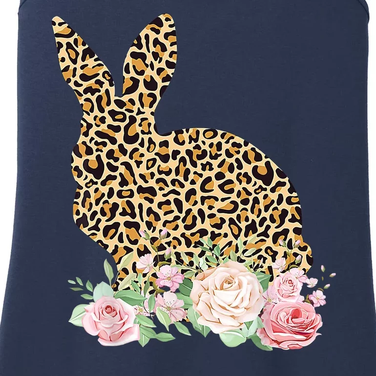 Leopard Floral Bunny Ladies Essential Tank