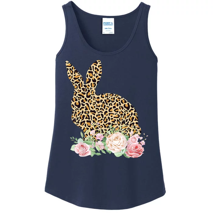 Leopard Floral Bunny Ladies Essential Tank