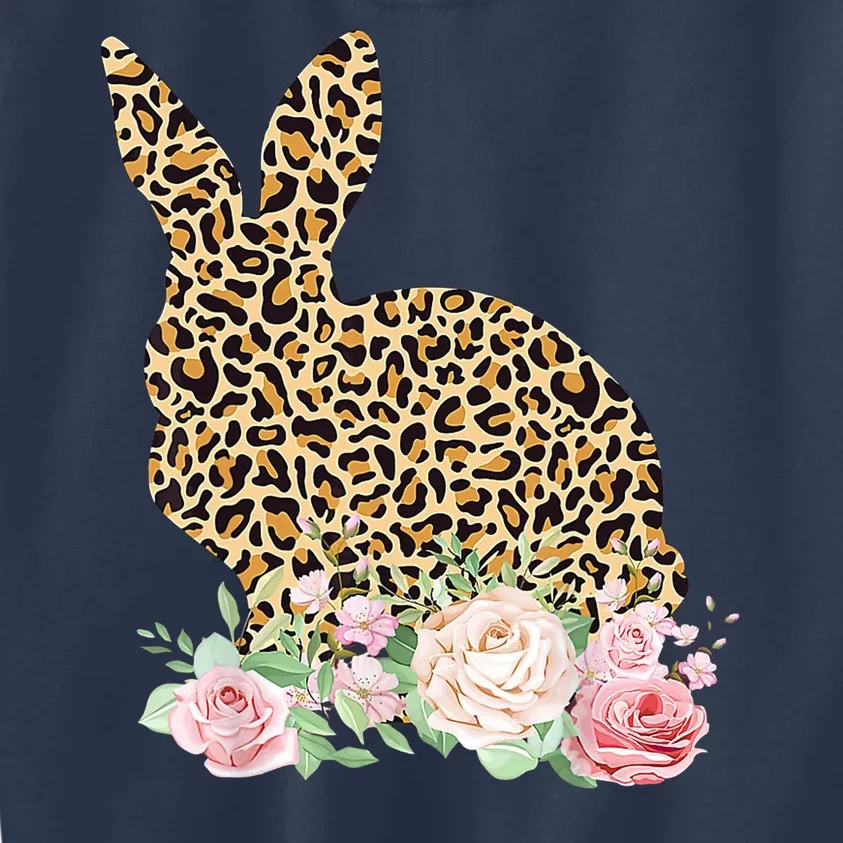 Leopard Floral Bunny Kids Sweatshirt