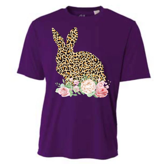 Leopard Floral Bunny Cooling Performance Crew T-Shirt